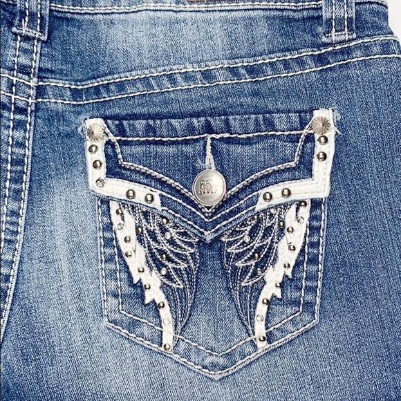 ZCO Jeans Shorts Size 9 Blue Decorative Pockets - Picture 8 of 8